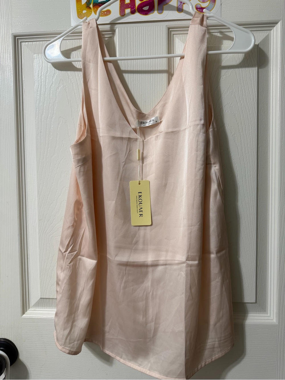 Ekolu & R Blush Satin V-Neck Camisole